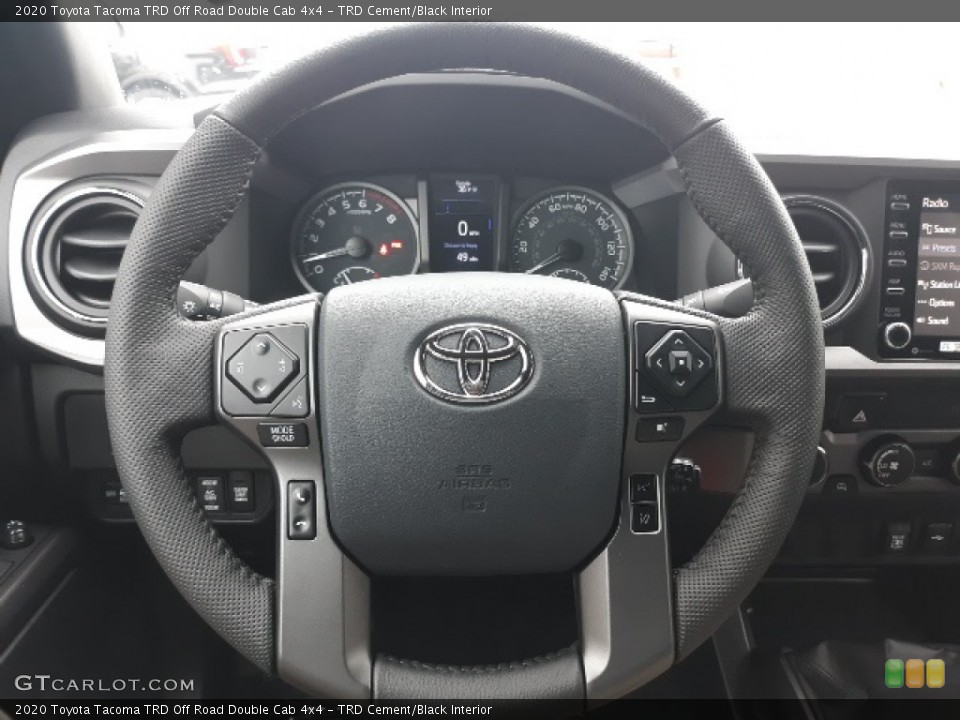 TRD Cement/Black Interior Steering Wheel for the 2020 Toyota Tacoma TRD Off Road Double Cab 4x4 #136485769
