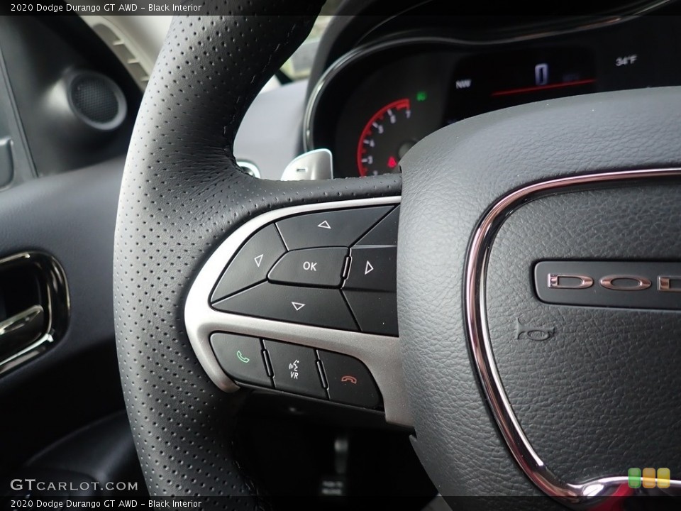 Black Interior Steering Wheel for the 2020 Dodge Durango GT AWD #136487089