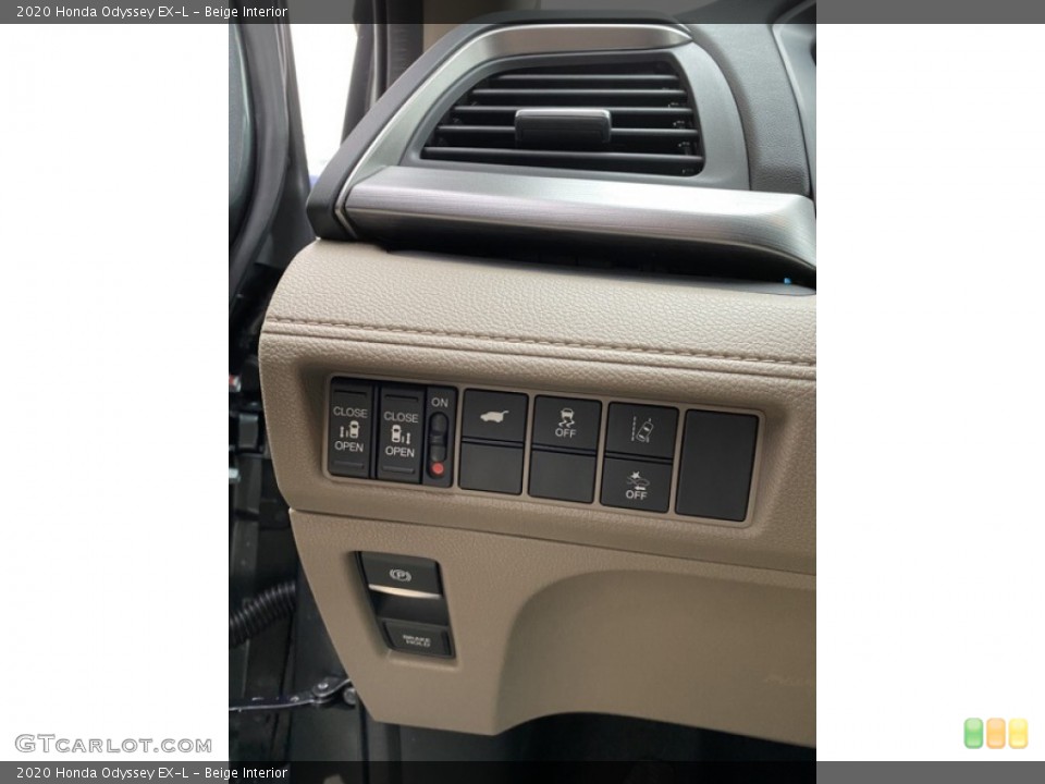 Beige Interior Controls for the 2020 Honda Odyssey EX-L #136493293