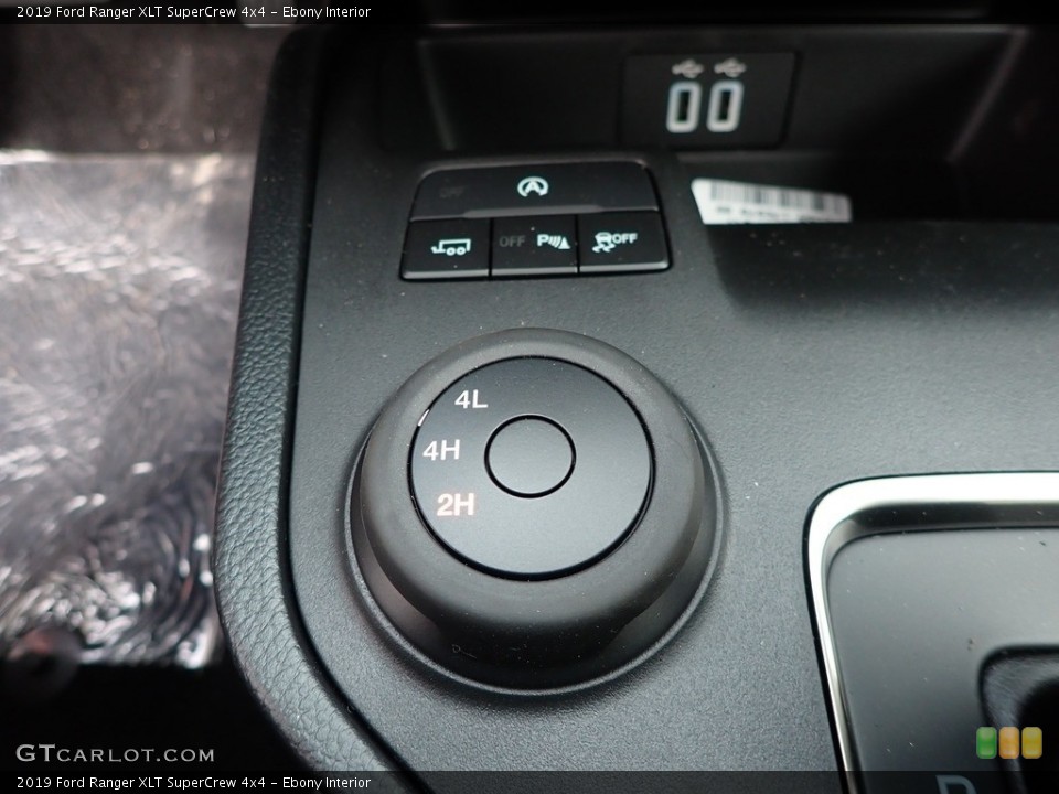 Ebony Interior Controls for the 2019 Ford Ranger XLT SuperCrew 4x4 #136499335