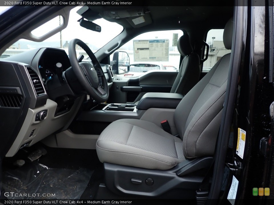 Medium Earth Gray Interior Front Seat for the 2020 Ford F350 Super Duty XLT Crew Cab 4x4 #136500250