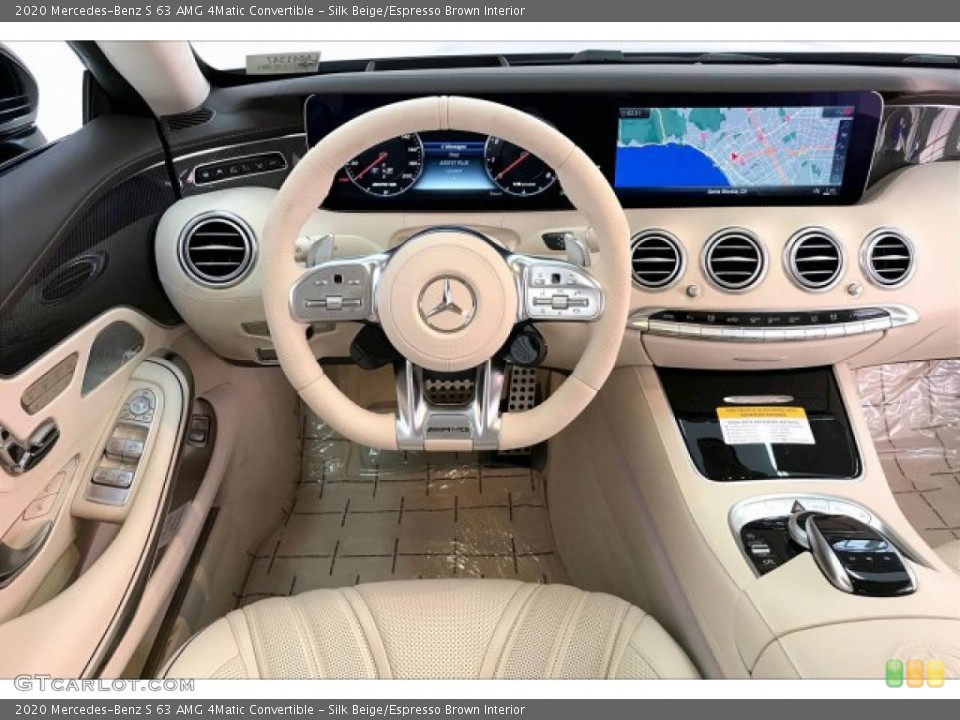Silk Beige/Espresso Brown Interior Dashboard for the 2020 Mercedes-Benz S 63 AMG 4Matic Convertible #136500328