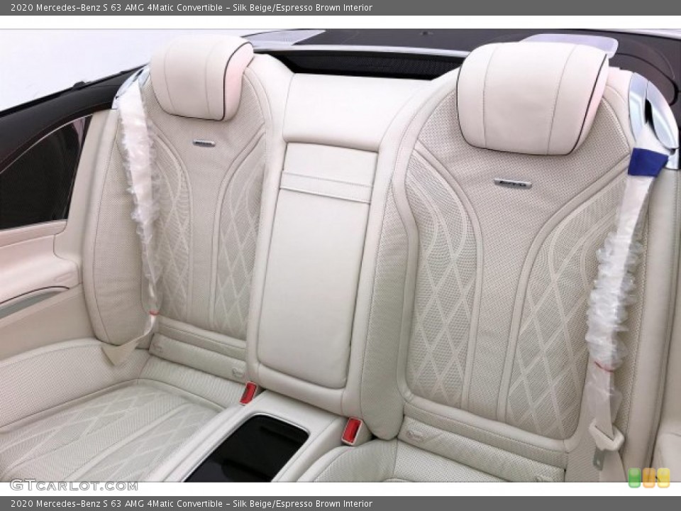 Silk Beige/Espresso Brown Interior Rear Seat for the 2020 Mercedes-Benz S 63 AMG 4Matic Convertible #136500520