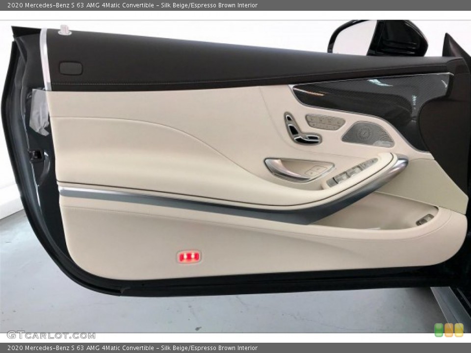 Silk Beige/Espresso Brown Interior Door Panel for the 2020 Mercedes-Benz S 63 AMG 4Matic Convertible #136500679