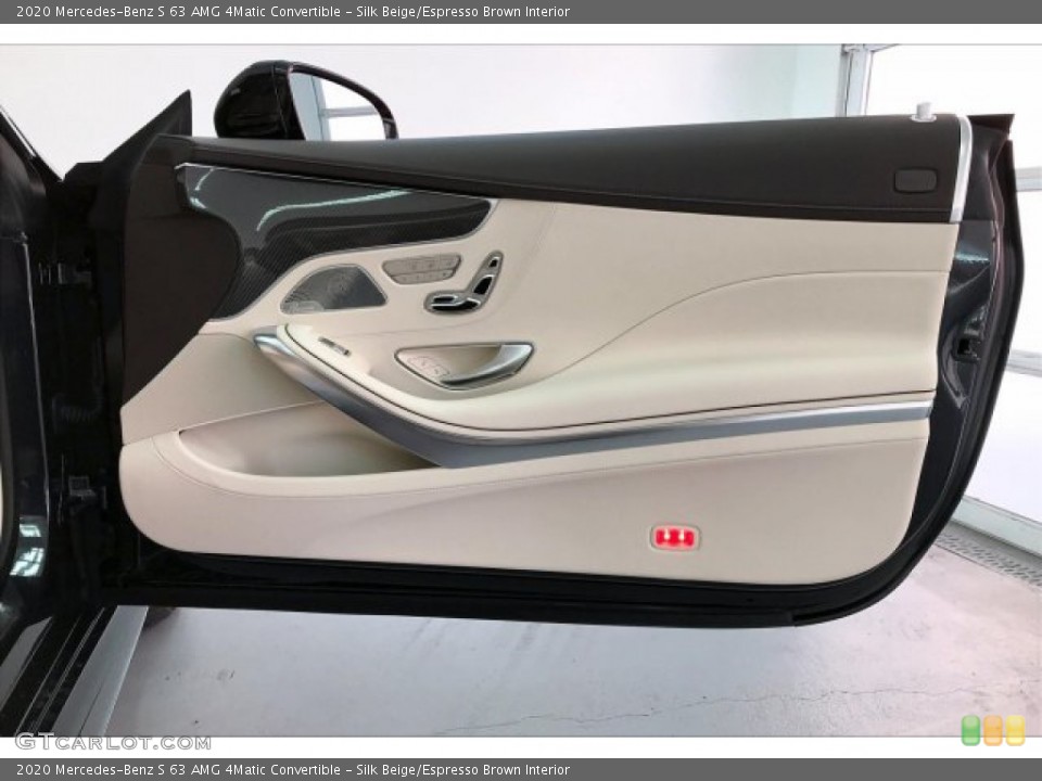 Silk Beige/Espresso Brown Interior Door Panel for the 2020 Mercedes-Benz S 63 AMG 4Matic Convertible #136500745