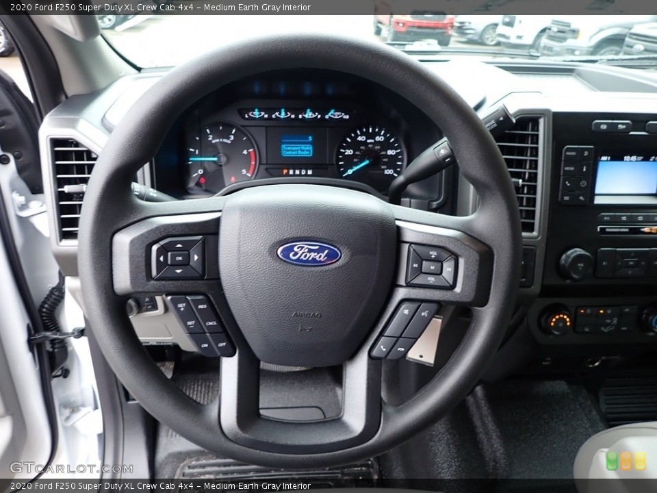 Medium Earth Gray Interior Steering Wheel for the 2020 Ford F250 Super Duty XL Crew Cab 4x4 #136500875