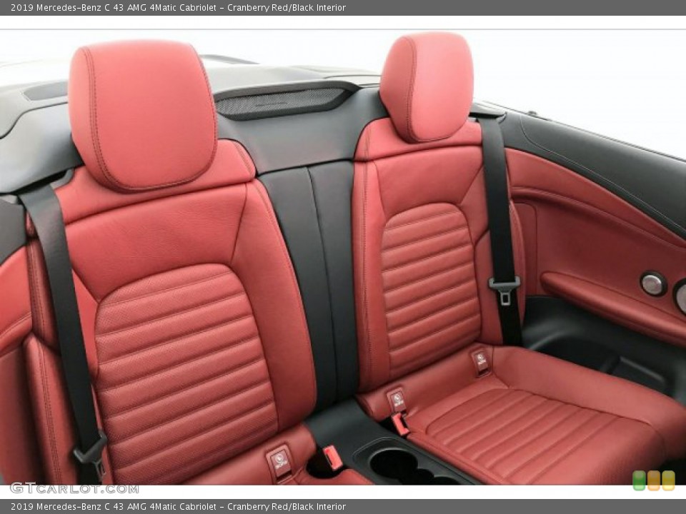 Cranberry Red/Black Interior Rear Seat for the 2019 Mercedes-Benz C 43 AMG 4Matic Cabriolet #136500997