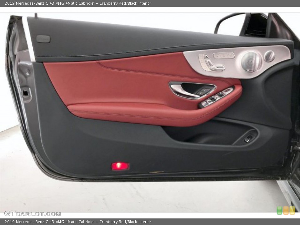 Cranberry Red/Black Interior Door Panel for the 2019 Mercedes-Benz C 43 AMG 4Matic Cabriolet #136501189