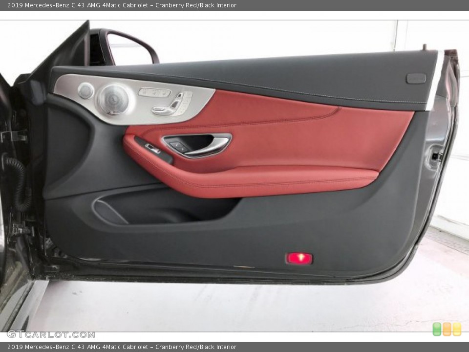 Cranberry Red/Black Interior Door Panel for the 2019 Mercedes-Benz C 43 AMG 4Matic Cabriolet #136501255