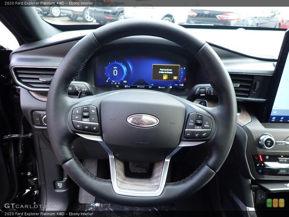 Ebony Interior Steering Wheel for the 2020 Ford Explorer Platinum 4WD #136502365