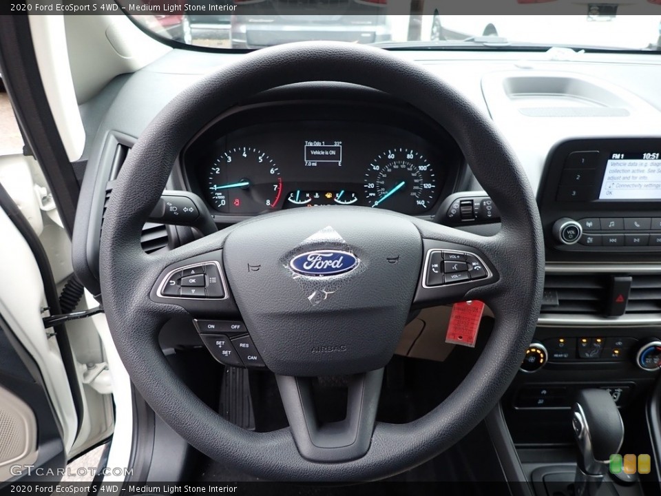 Medium Light Stone Interior Steering Wheel for the 2020 Ford EcoSport S 4WD #136502857