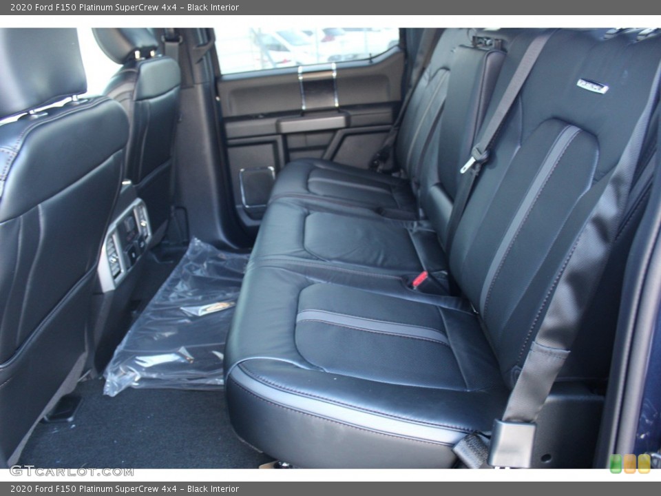 Black Interior Rear Seat for the 2020 Ford F150 Platinum SuperCrew 4x4 #136504237