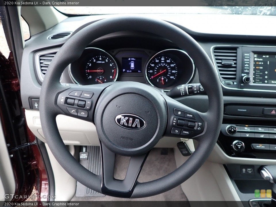 Dark Graphite Interior Steering Wheel for the 2020 Kia Sedona LX #136504675