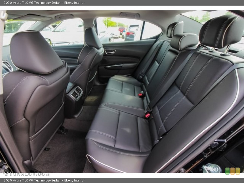 Ebony Interior Rear Seat for the 2020 Acura TLX V6 Technology Sedan #136507336