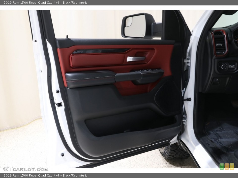 Black/Red Interior Door Panel for the 2019 Ram 1500 Rebel Quad Cab 4x4 #136508575