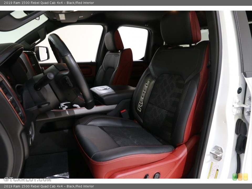 Black/Red Interior Front Seat for the 2019 Ram 1500 Rebel Quad Cab 4x4 #136508599