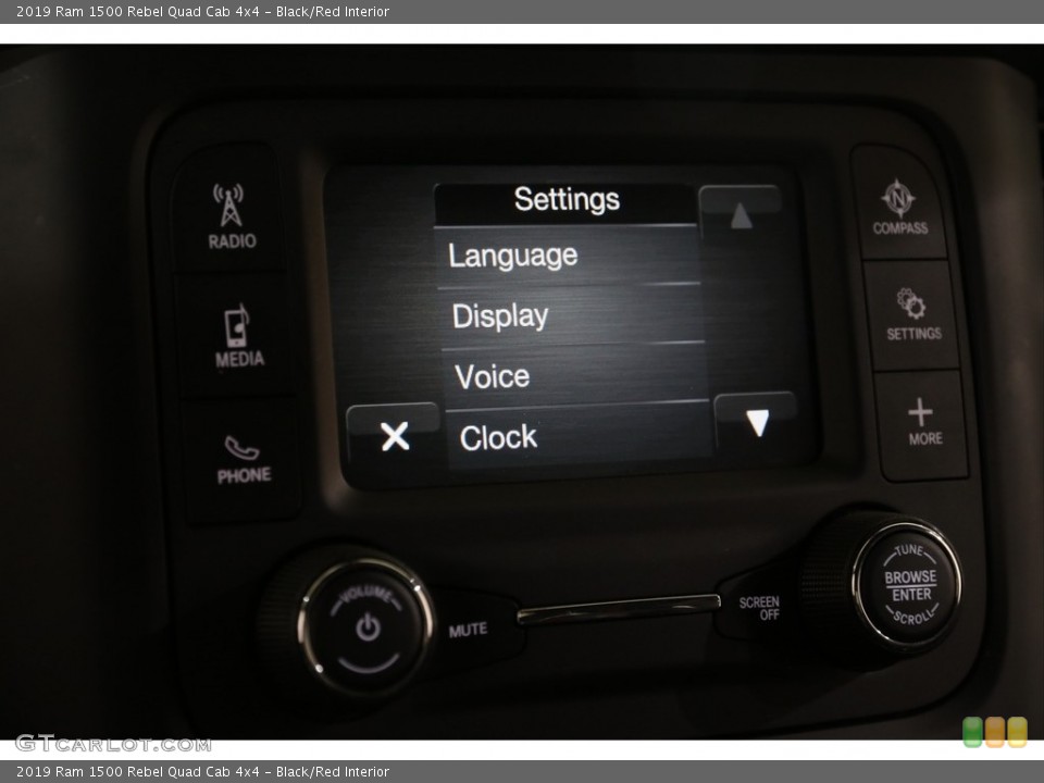 Black/Red Interior Controls for the 2019 Ram 1500 Rebel Quad Cab 4x4 #136508734