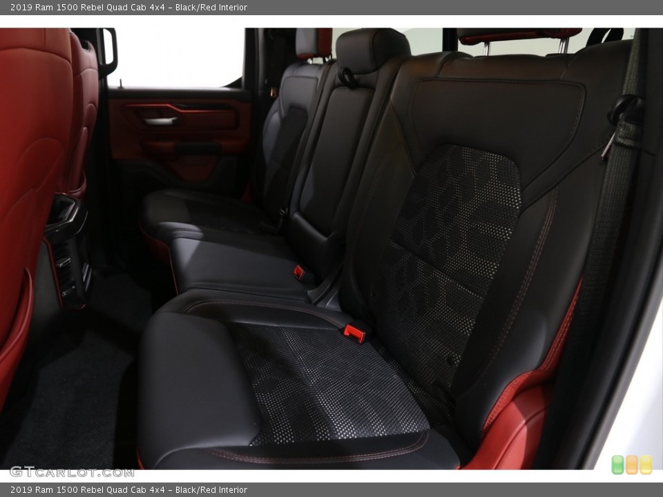 Black/Red Interior Rear Seat for the 2019 Ram 1500 Rebel Quad Cab 4x4 #136508794