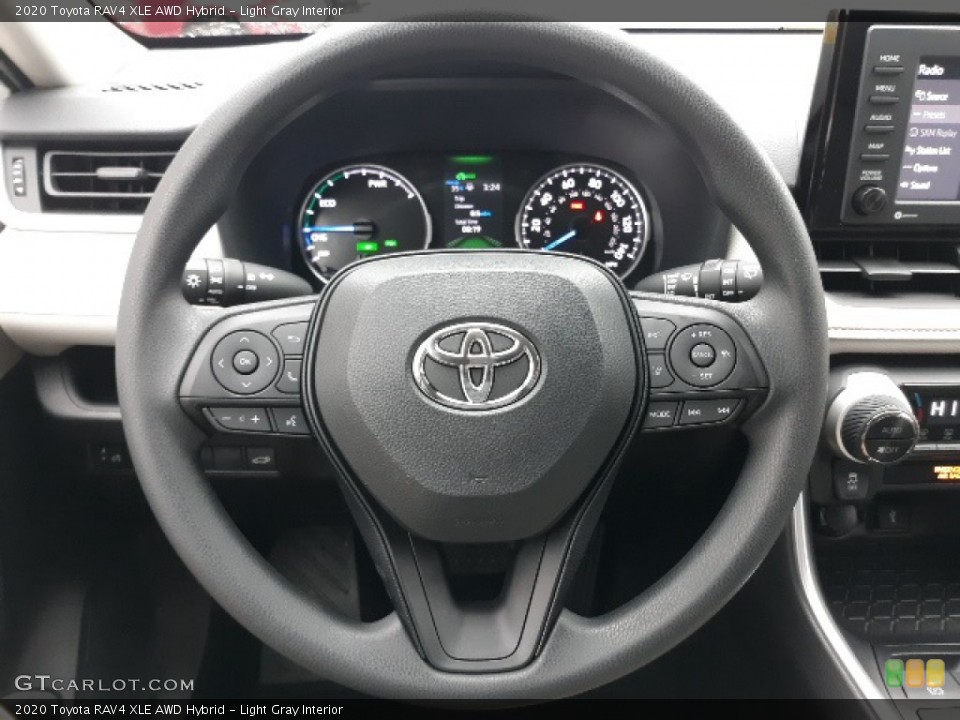 Light Gray Interior Steering Wheel for the 2020 Toyota RAV4 XLE AWD Hybrid #136515031