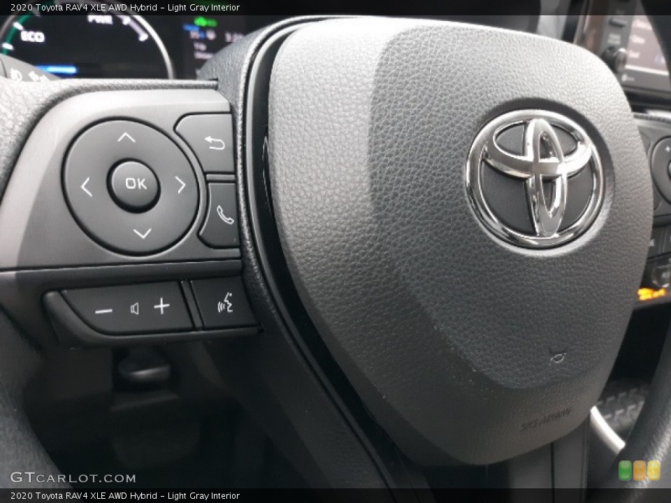Light Gray Interior Steering Wheel for the 2020 Toyota RAV4 XLE AWD Hybrid #136515052