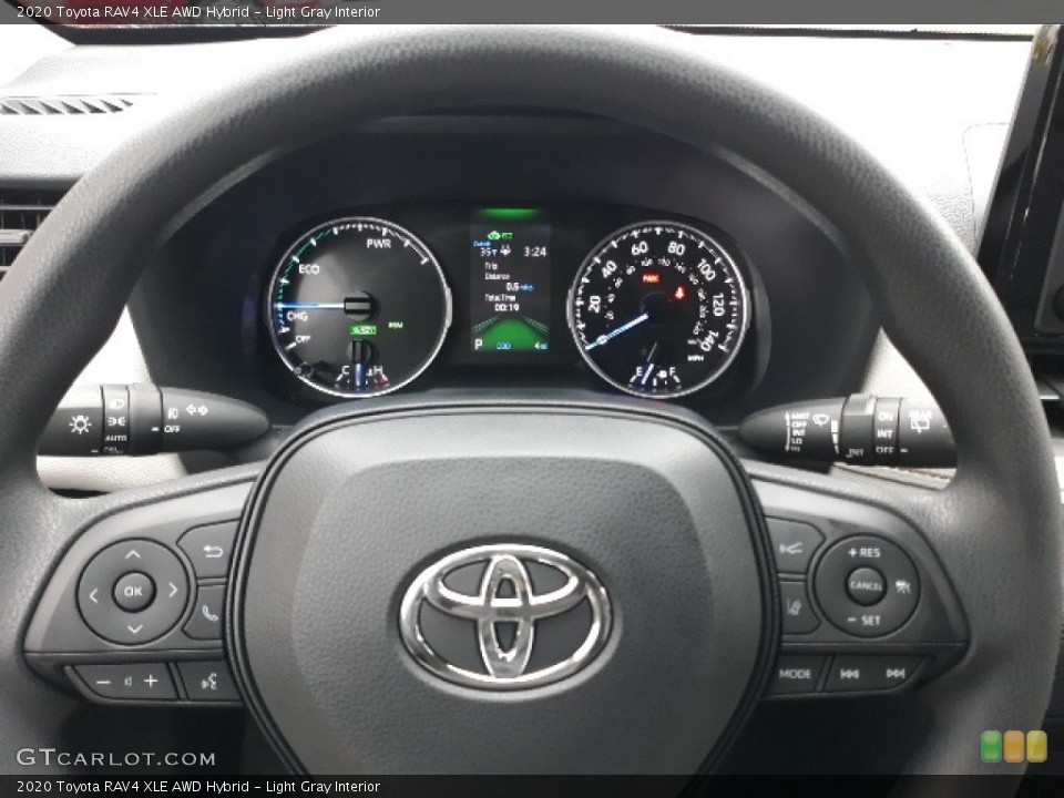 Light Gray Interior Steering Wheel for the 2020 Toyota RAV4 XLE AWD Hybrid #136515328