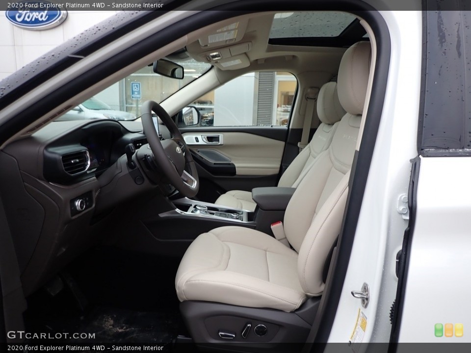 Sandstone Interior Front Seat for the 2020 Ford Explorer Platinum 4WD #136522138