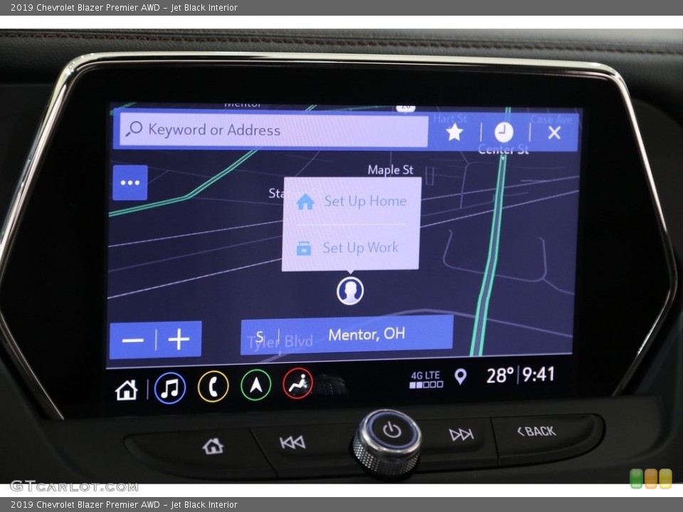 Jet Black Interior Navigation for the 2019 Chevrolet Blazer Premier AWD #136527205