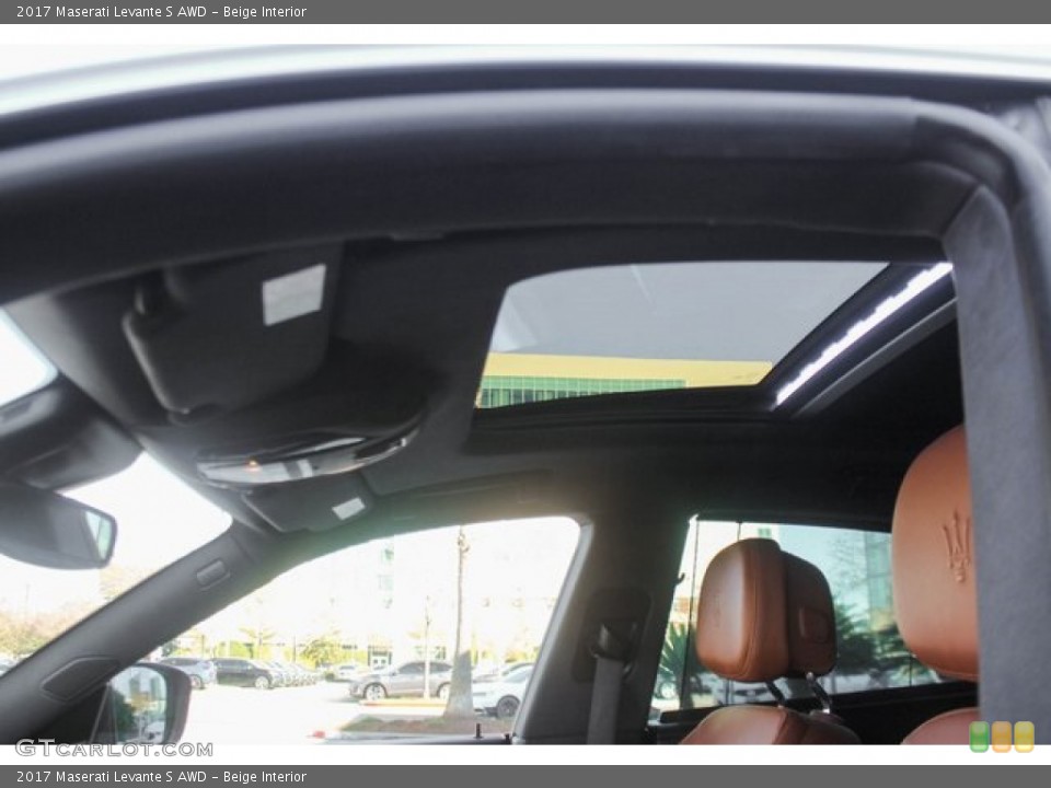 Beige Interior Sunroof for the 2017 Maserati Levante S AWD #136553660