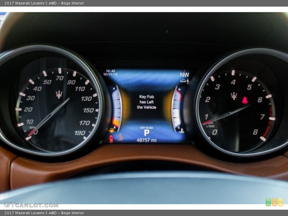 Beige Interior Gauges for the 2017 Maserati Levante S AWD #136553735