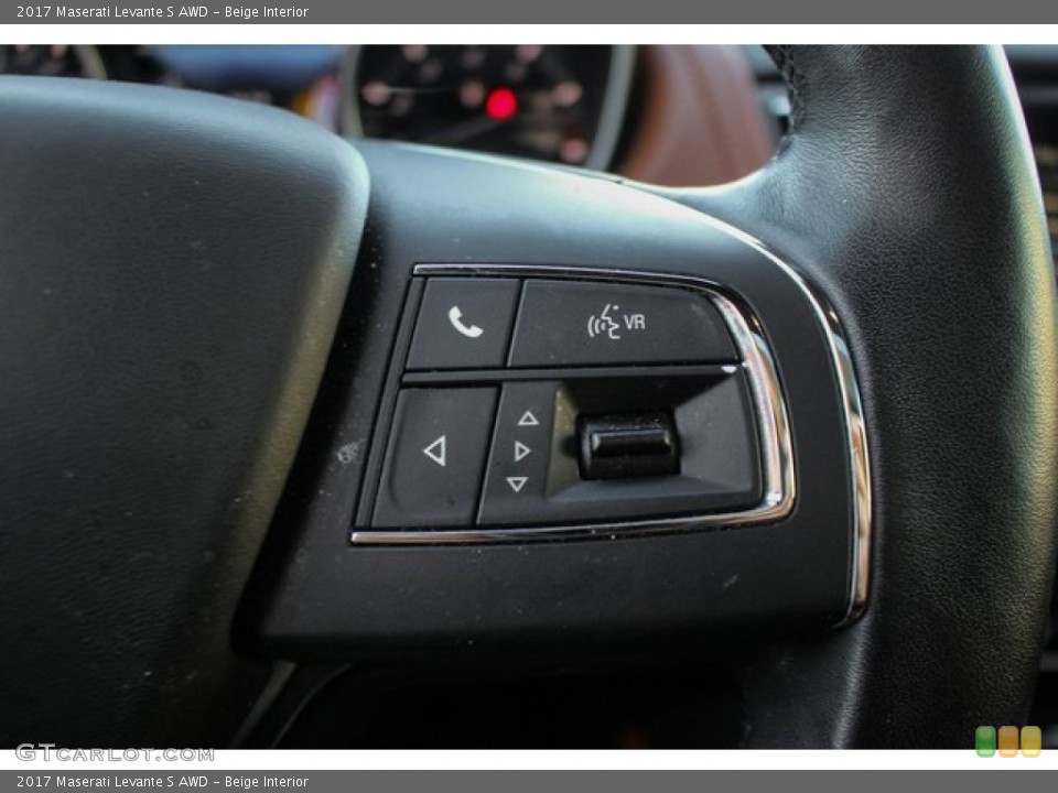Beige Interior Steering Wheel for the 2017 Maserati Levante S AWD #136553834