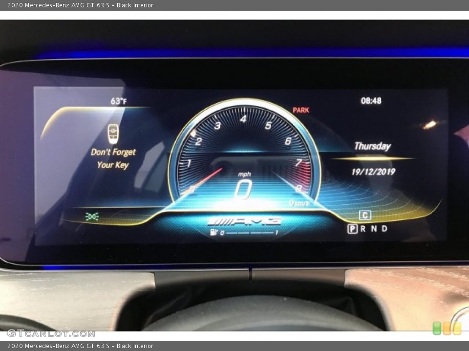 Black Interior Gauges for the 2020 Mercedes-Benz AMG GT 63 S #136553963