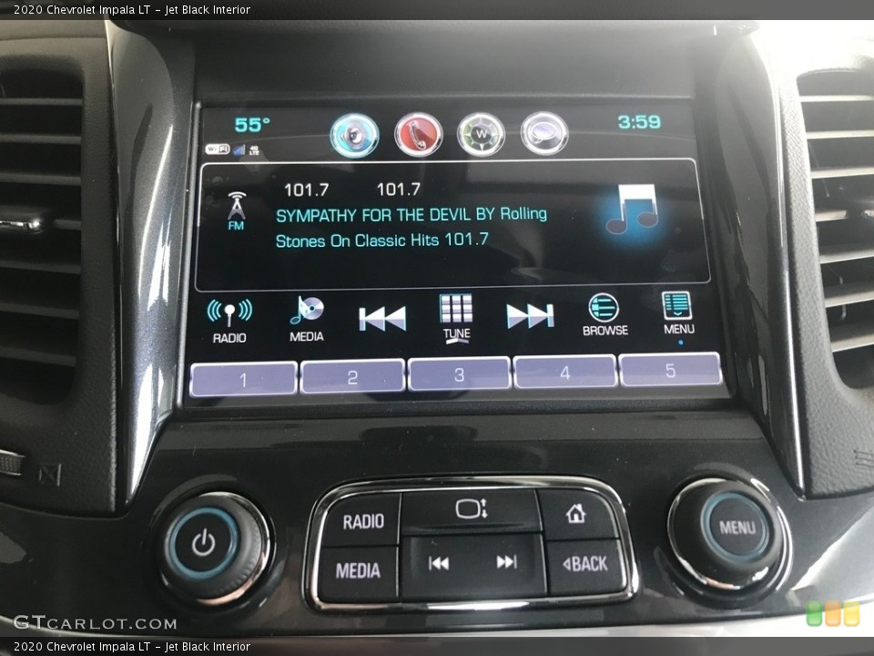 Jet Black Interior Controls for the 2020 Chevrolet Impala LT #136569902