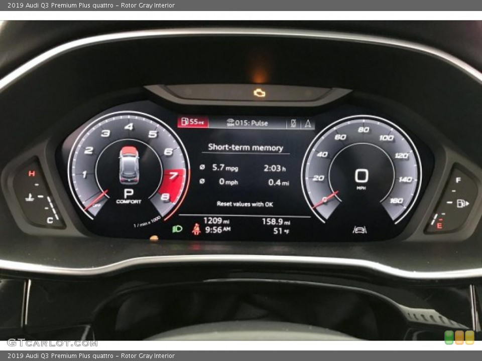 Rotor Gray Interior Gauges for the 2019 Audi Q3 Premium Plus quattro #136588221
