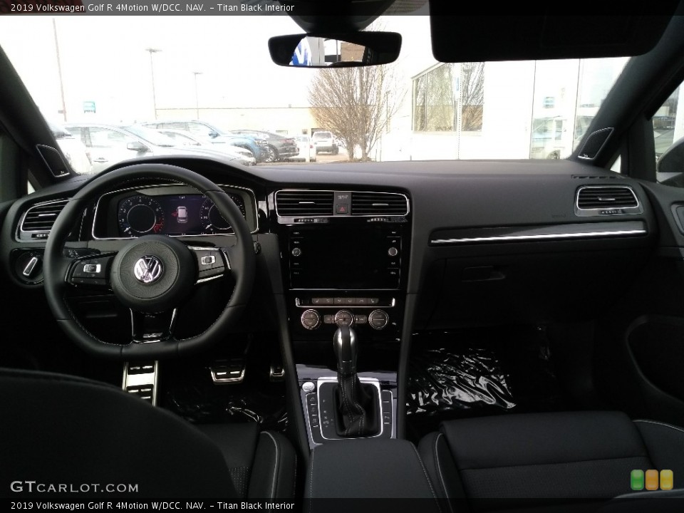 Titan Black Interior Dashboard for the 2019 Volkswagen Golf R 4Motion W/DCC. NAV. #136596877