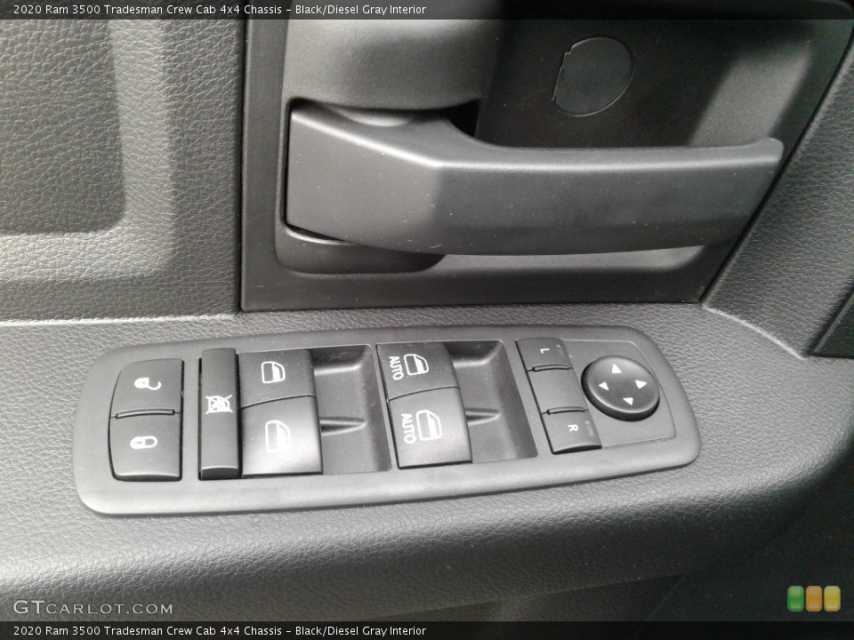 Black/Diesel Gray Interior Controls for the 2020 Ram 3500 Tradesman Crew Cab 4x4 Chassis #136602282
