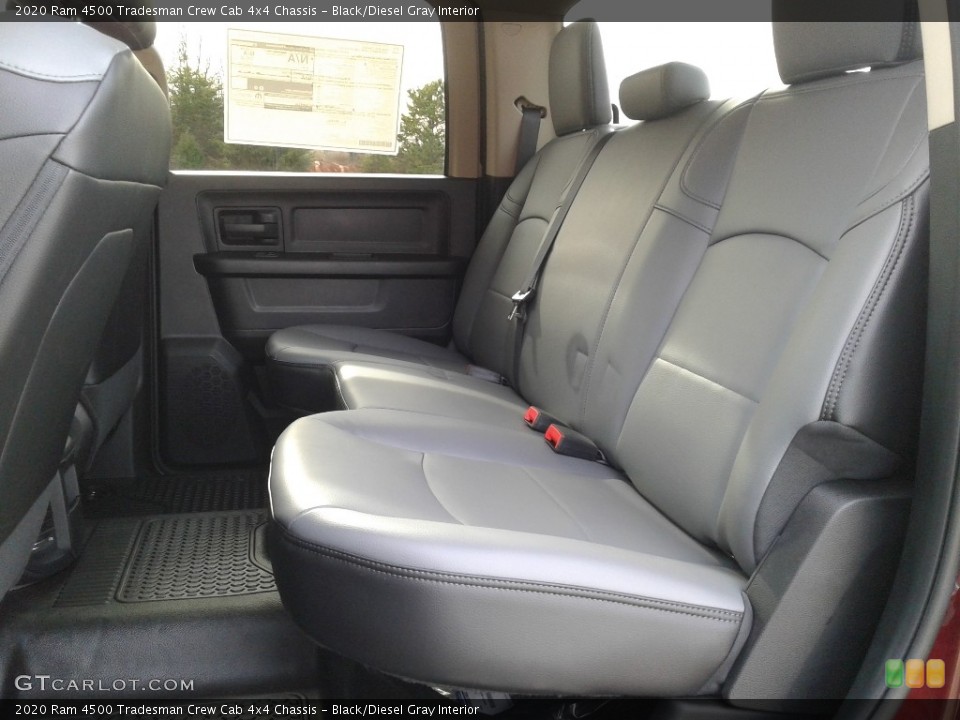 Black/Diesel Gray Interior Rear Seat for the 2020 Ram 4500 Tradesman Crew Cab 4x4 Chassis #136604070