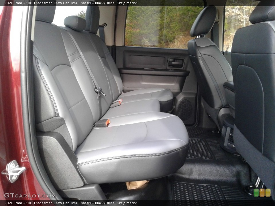 Black/Diesel Gray Interior Rear Seat for the 2020 Ram 4500 Tradesman Crew Cab 4x4 Chassis #136604133