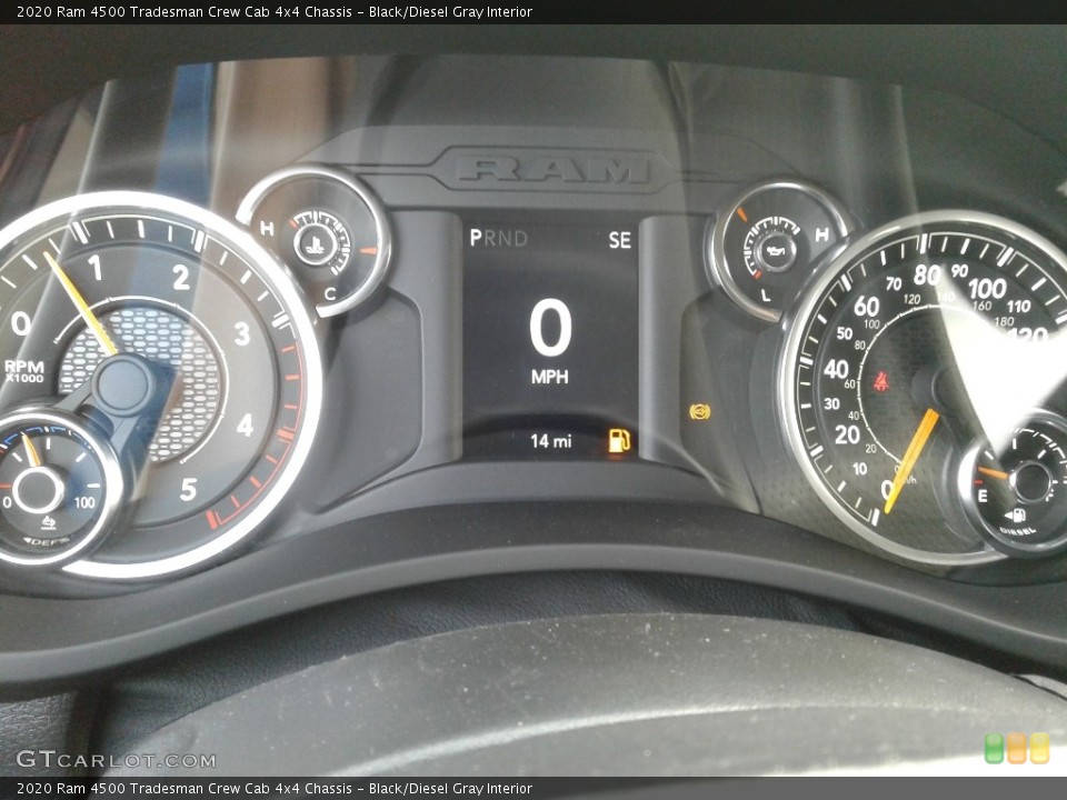 Black/Diesel Gray Interior Gauges for the 2020 Ram 4500 Tradesman Crew Cab 4x4 Chassis #136604235
