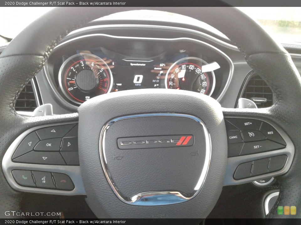 Black w/Alcantara Interior Steering Wheel for the 2020 Dodge Challenger R/T Scat Pack #136605093