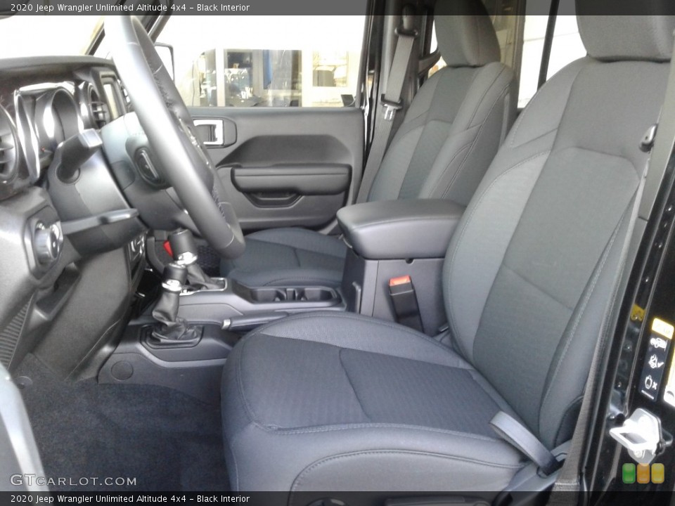 Black Interior Front Seat for the 2020 Jeep Wrangler Unlimited Altitude 4x4 #136607538