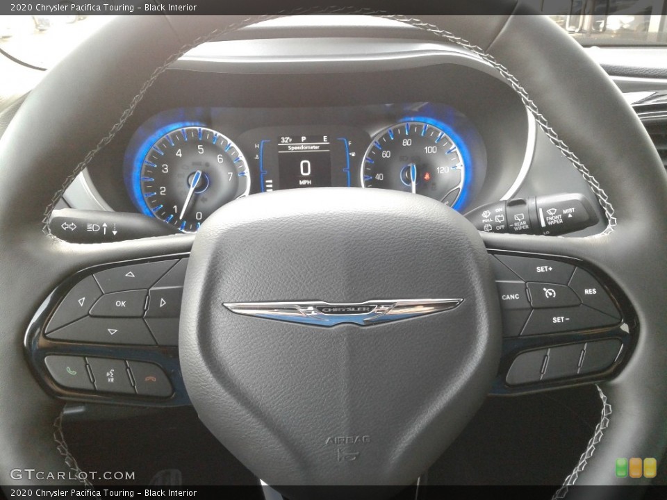 Black Interior Steering Wheel for the 2020 Chrysler Pacifica Touring #136608898