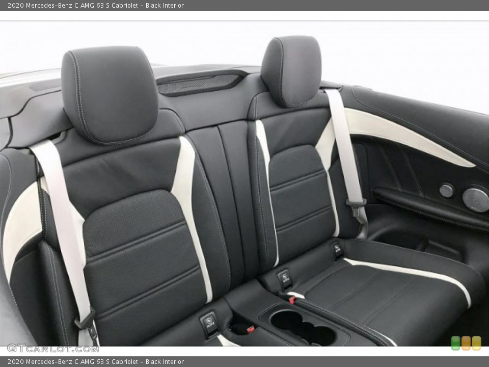 Black Interior Rear Seat for the 2020 Mercedes-Benz C AMG 63 S Cabriolet #136609611