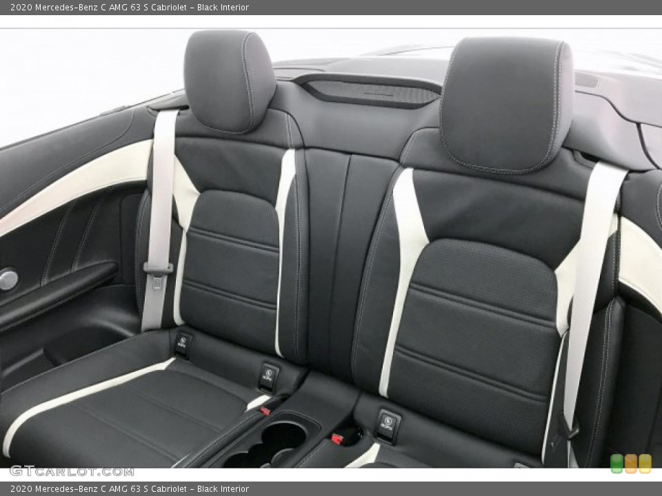 Black Interior Rear Seat for the 2020 Mercedes-Benz C AMG 63 S Cabriolet #136609650