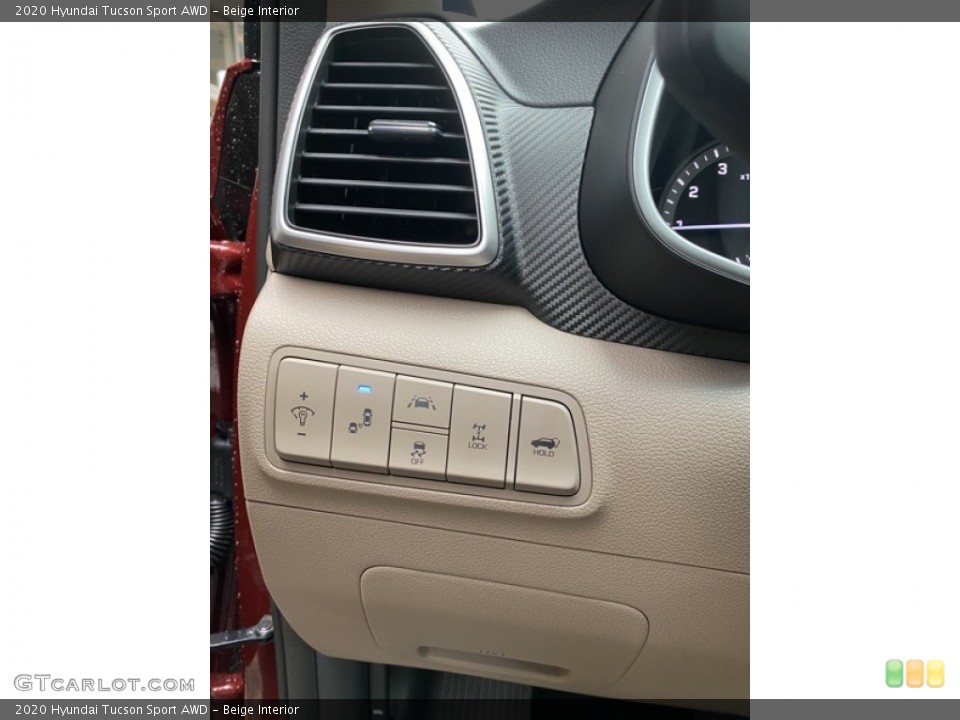 Beige Interior Controls for the 2020 Hyundai Tucson Sport AWD #136610289