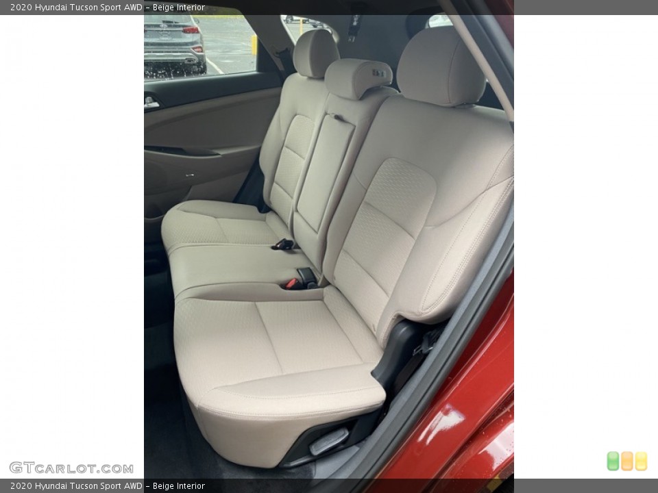 Beige Interior Rear Seat for the 2020 Hyundai Tucson Sport AWD #136610424