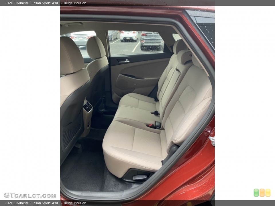 Beige Interior Rear Seat for the 2020 Hyundai Tucson Sport AWD #136610448