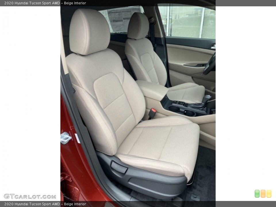 Beige Interior Front Seat for the 2020 Hyundai Tucson Sport AWD #136610577