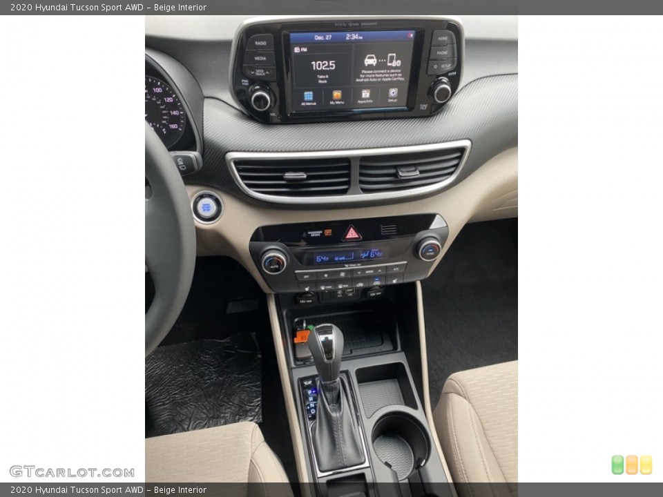 Beige Interior Controls for the 2020 Hyundai Tucson Sport AWD #136610673