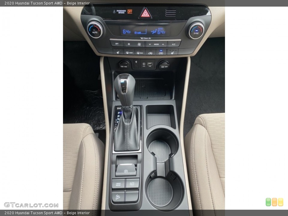 Beige Interior Transmission for the 2020 Hyundai Tucson Sport AWD #136610714