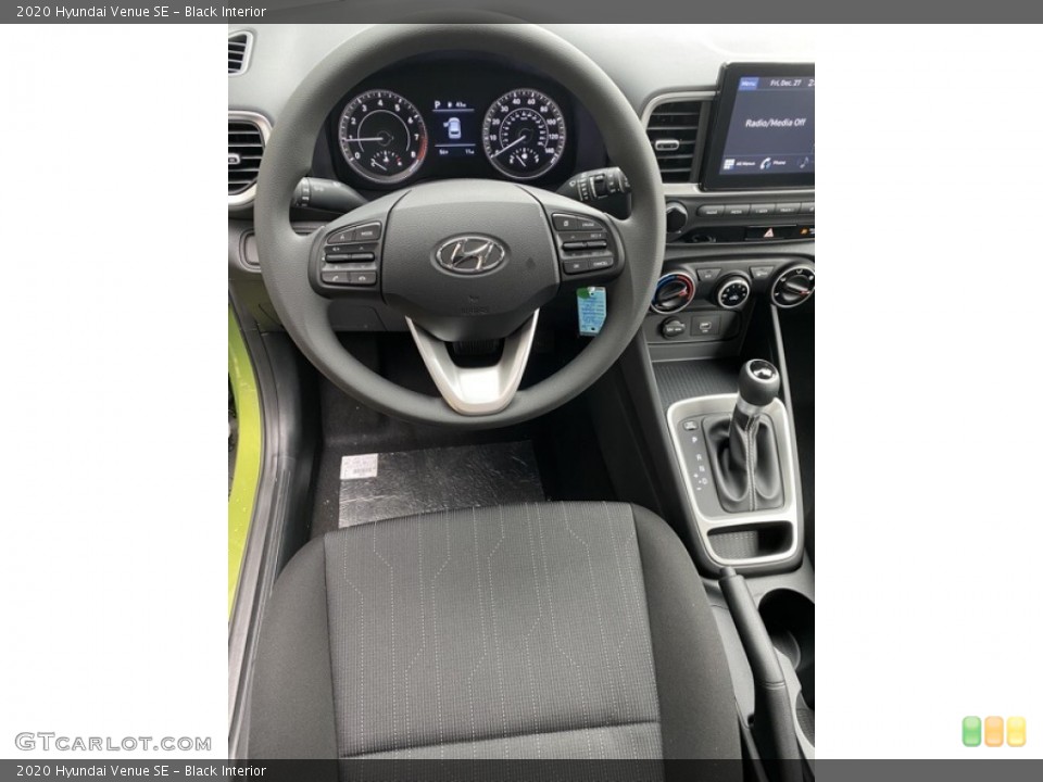 Black Interior Steering Wheel for the 2020 Hyundai Venue SE #136612527